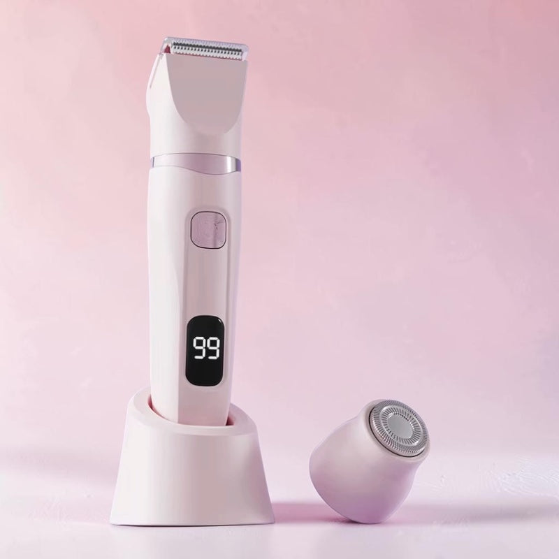 SkySkin DualTrim 2-i-1 – Ladyshaver & keramisk bikinitrimmer – velegnet til sart hud - leveres i starten af september