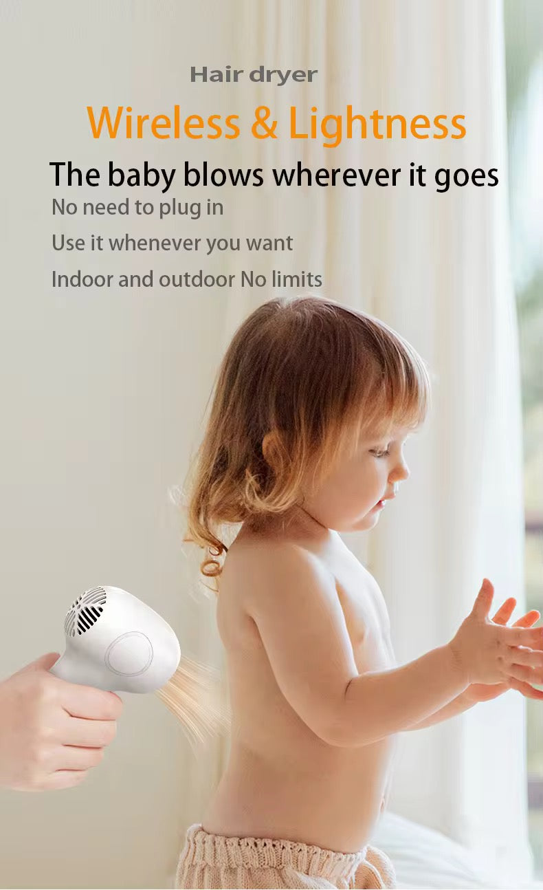 Busters Trådløse Baby (Hår)tørrer – Blid, Støjsvag & Sikker Varmluft