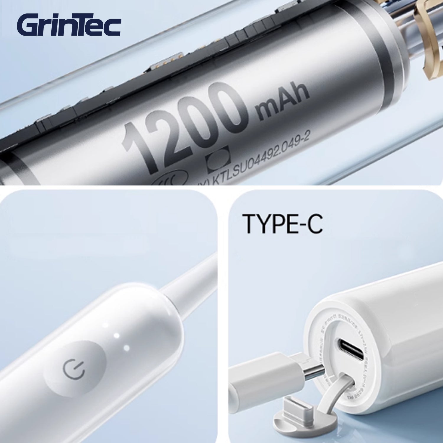 Avanceret Vibrosonic Tandbørste med tandblegende blåt lys – Effektiv tandpleje & tandblegning i Ét