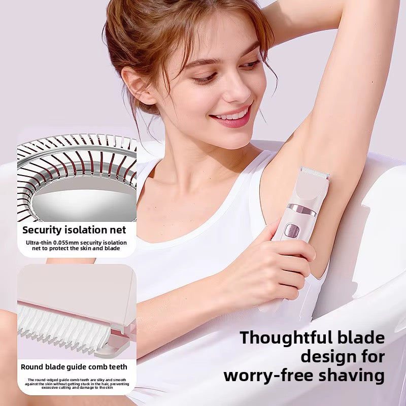 SkySkin DualTrim 2-i-1 – Ladyshaver & keramisk bikinitrimmer – velegnet til sart hud - leveres i starten af september