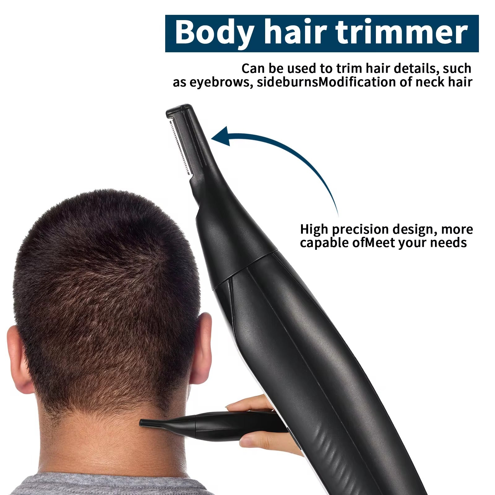 SkySkin Precision Næse og ørehårs trimmer – Genopladelig, Vandtæt og Præcis