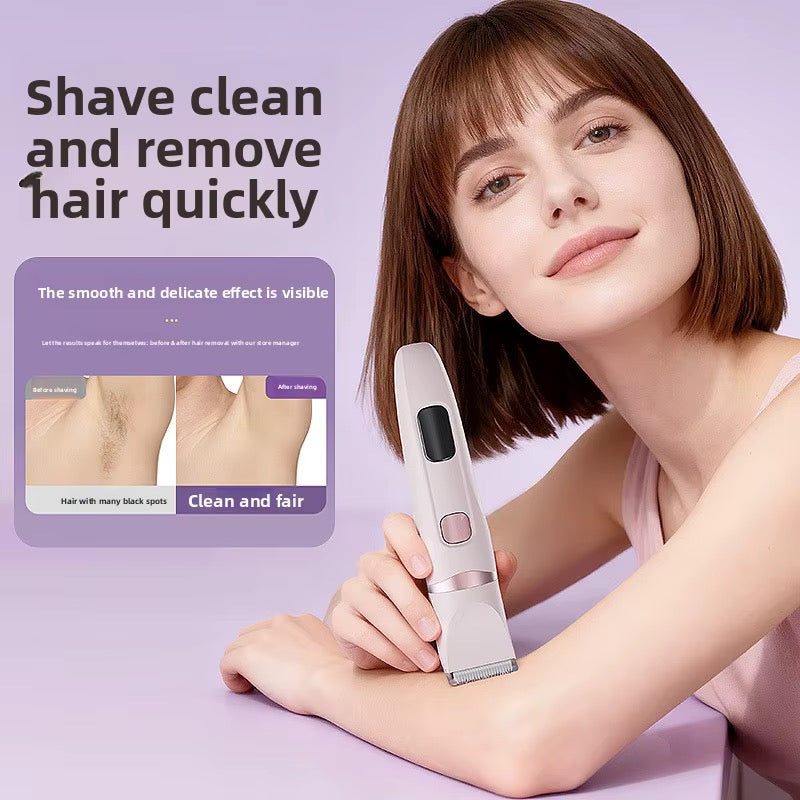 SkySkin DualTrim 2-i-1 – Ladyshaver & keramisk bikinitrimmer – velegnet til sart hud - leveres i starten af september