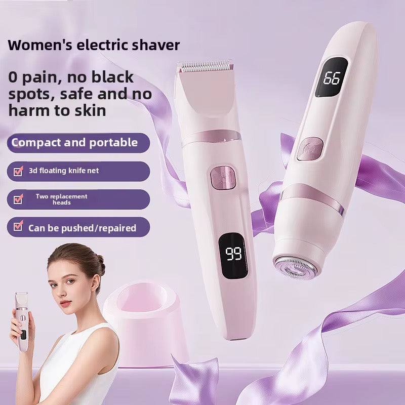 SkySkin DualTrim 2-i-1 – Ladyshaver & keramisk bikinitrimmer – velegnet til sart hud - leveres i starten af september
