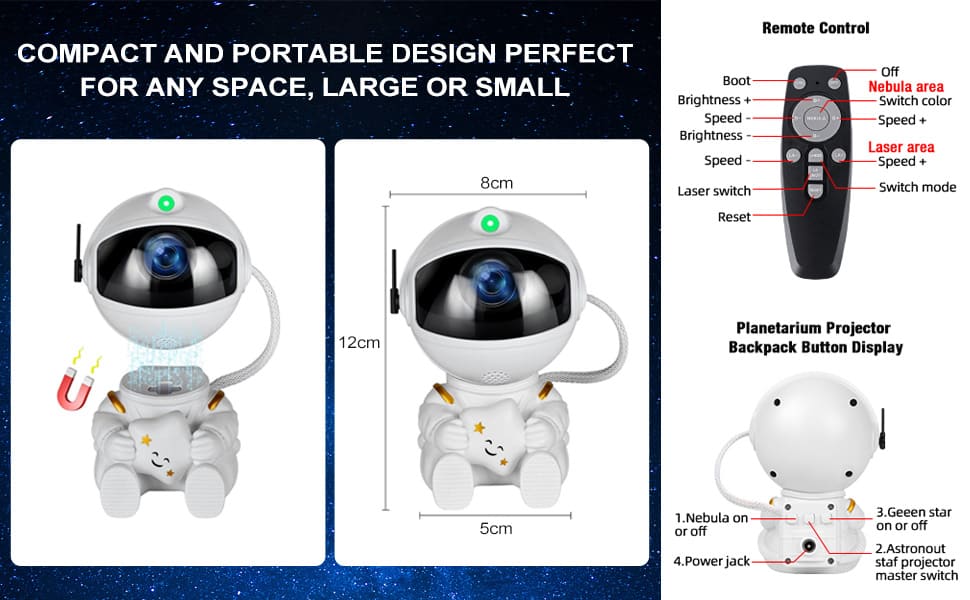 Astronaut stjernehimmel projektor