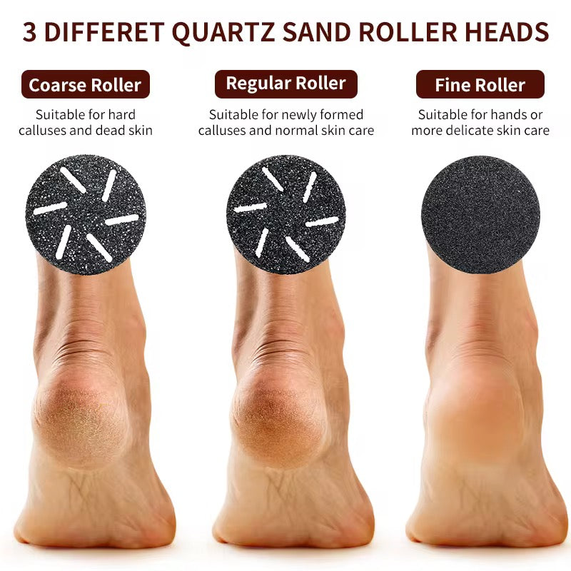 Slibehoveder – Sæt med 3 stk til Genopladelig Fodfil