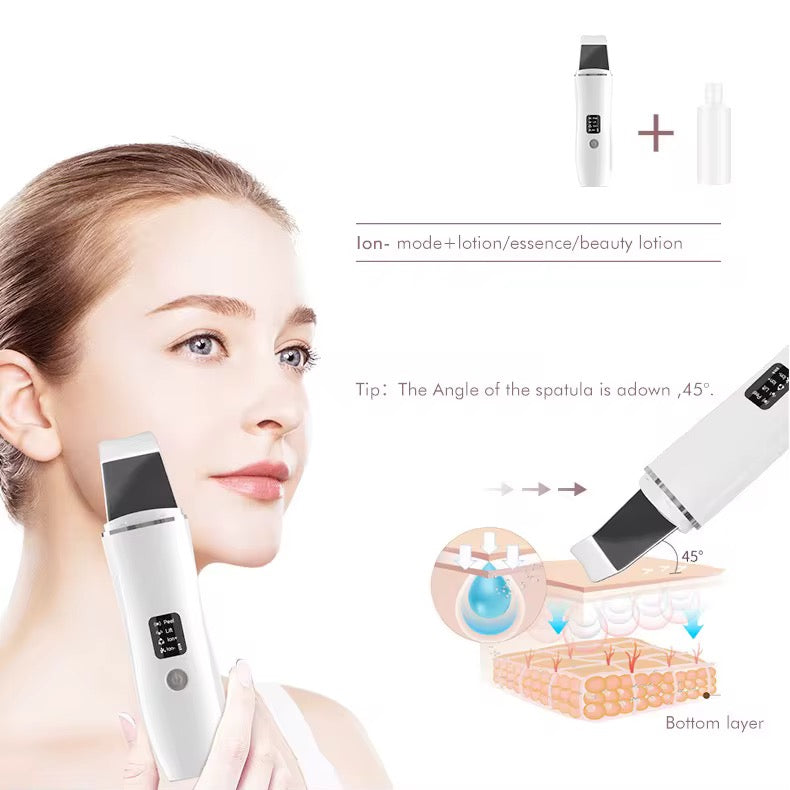 Ultrasonic EMS Skin Scrubber – Dybderens, løft og glød i ét apparat