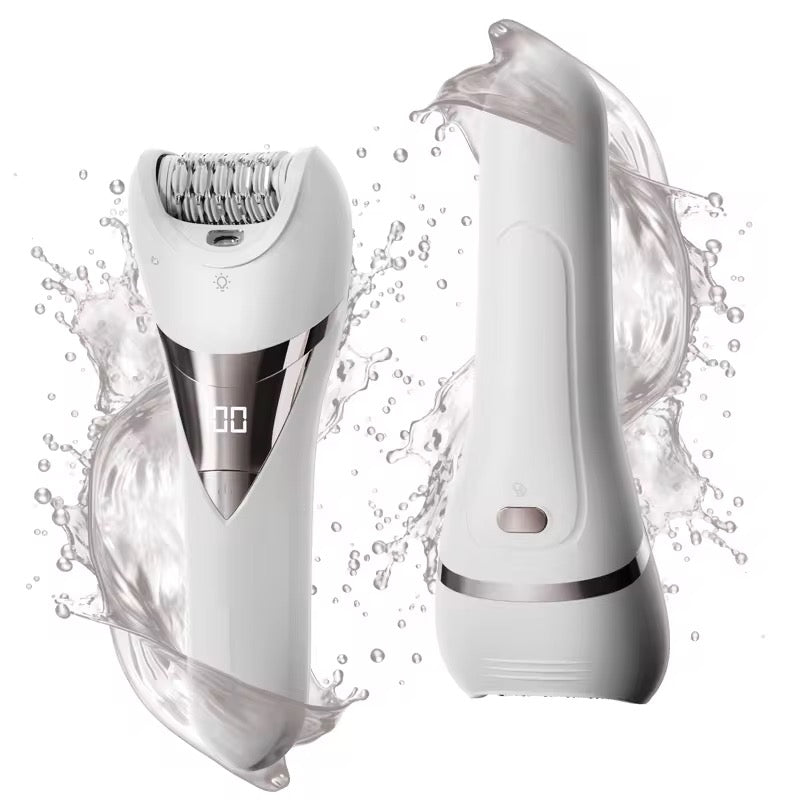SkySkin Epilator 2-i-1 – Vandtæt Epilator & Ladyshaver med LED-lys