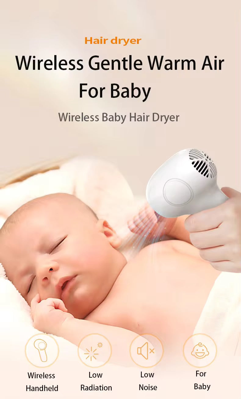 Busters Trådløse Baby (Hår)tørrer – Blid, Støjsvag & Sikker Varmluft