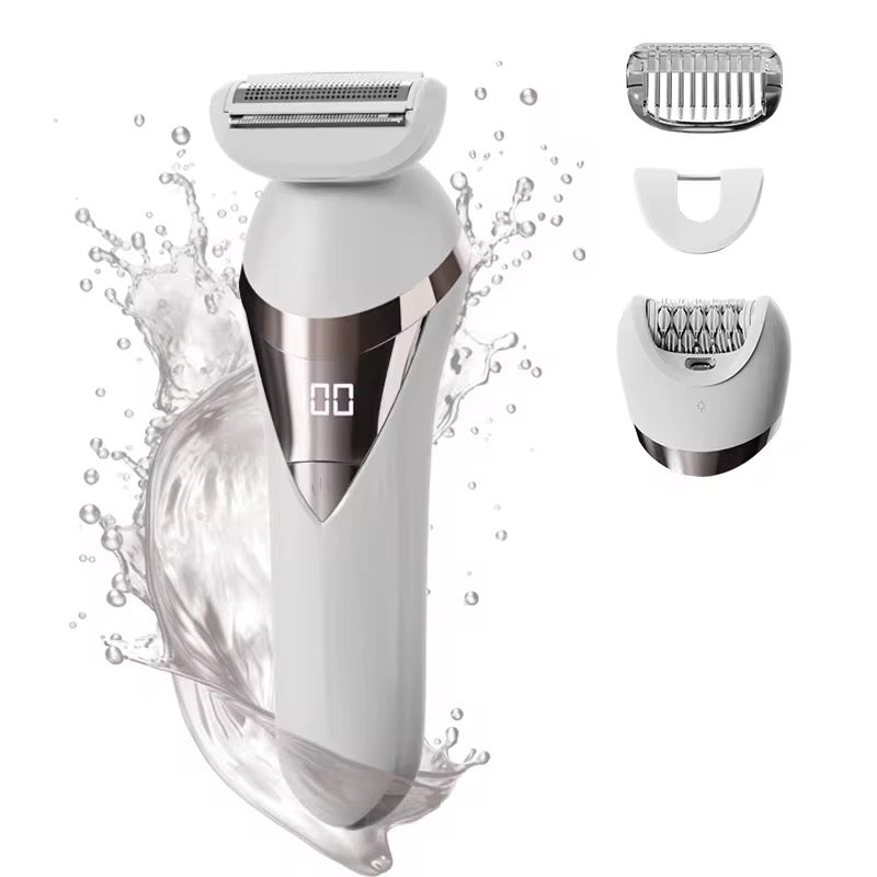 SkySkin Epilator 2-i-1 – Vandtæt Epilator & Ladyshaver med LED-lys