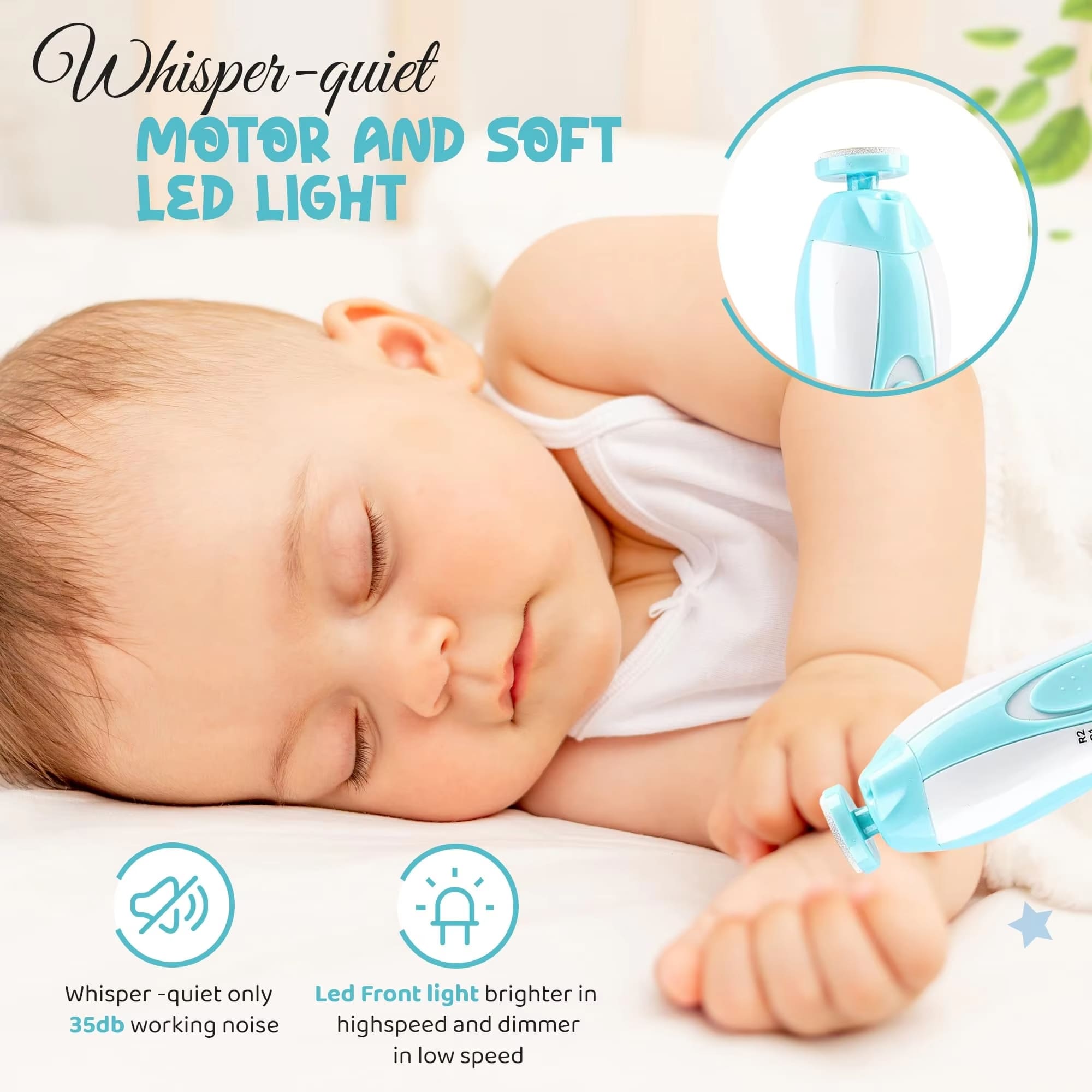 Busters Elektrisk Baby Neglefil – sikker neglepleje uden tårer