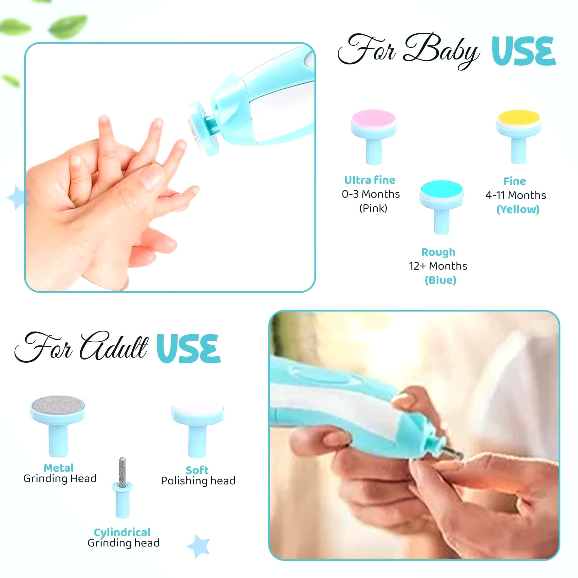 Busters Elektrisk Baby Neglefil – sikker neglepleje uden tårer