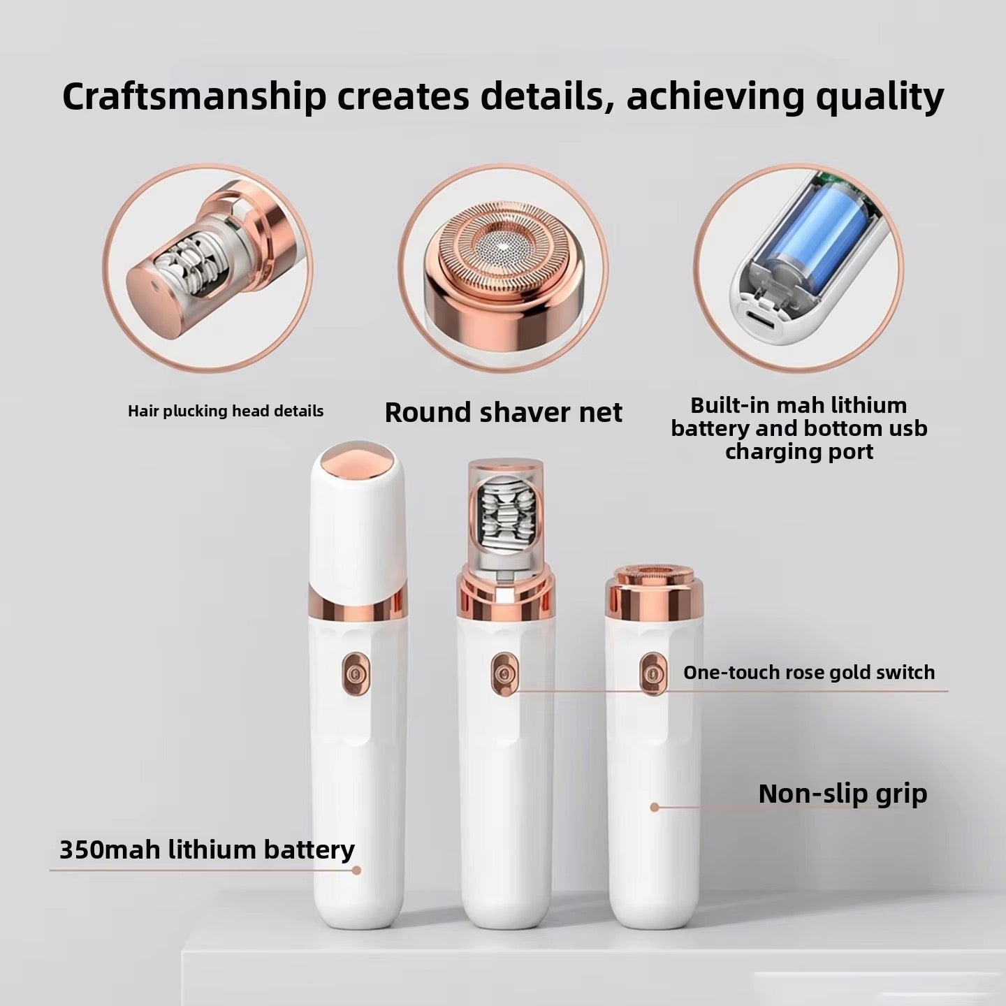 SkySkin MiniSmooth 2-i-1 – Mini Ladyshaver & Epilator til ansigt og krop - leveres først i september