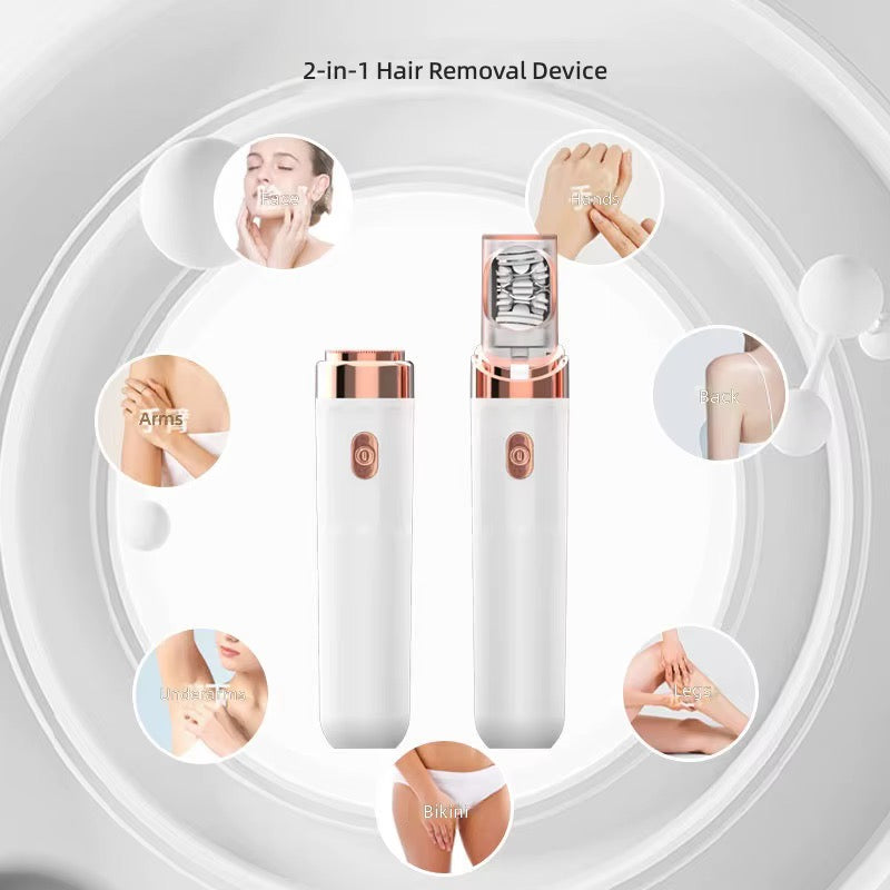 SkySkin MiniSmooth 2-i-1 – Mini Ladyshaver & Epilator til ansigt og krop - leveres først i september
