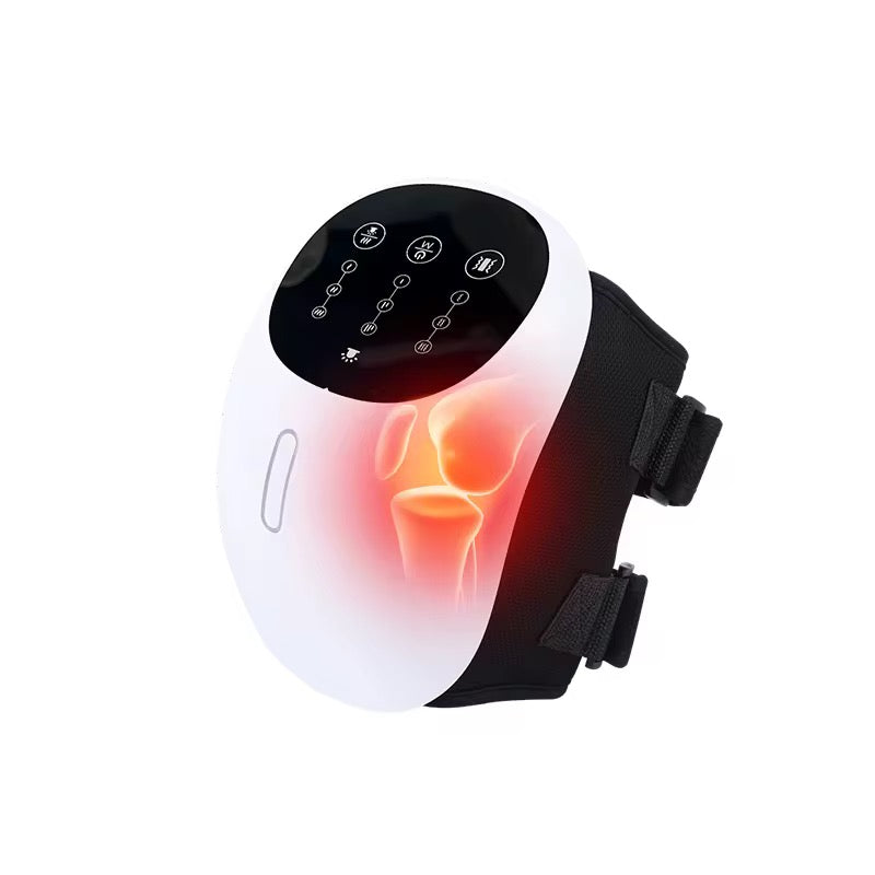 Knæmassage-apparat - Varme, luftpres massage, vibration og infrarødt lys