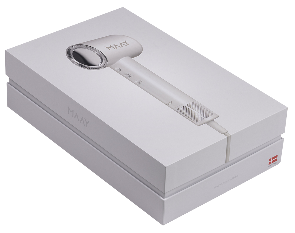 MAAY Hårtørrer – Dansk design. Professionel ydeevne. Hver dag.
